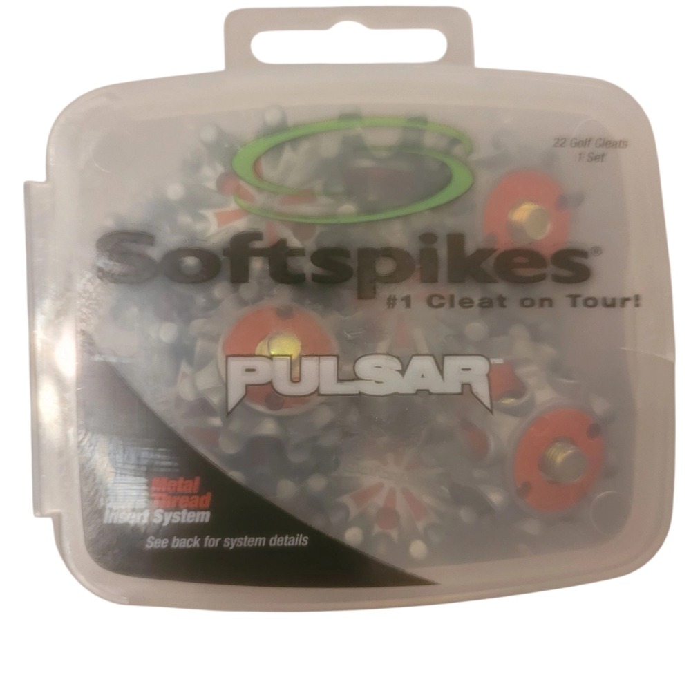 Softspikes 22-Count Pulsar Golf‎ Cleats - Red/Black - New In Package